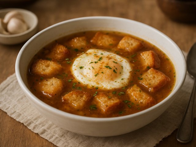 Sopa De Ajo (Garlic And Bread Soup) (I)