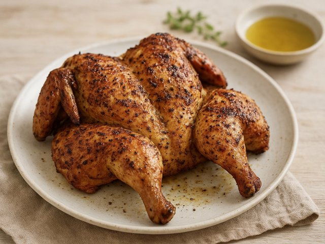 Spatchcocked Grilled Chicken