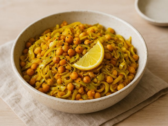 Spiced Leeks With Channa Dal