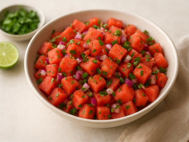 Spicy Watermelon Salad