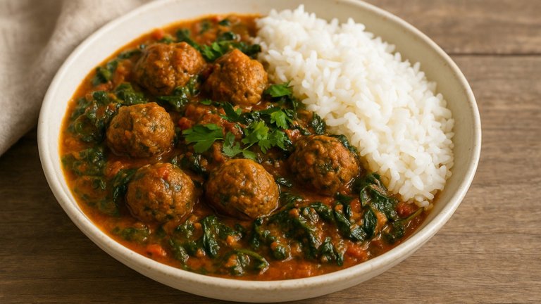 Spinach Meatball Curry