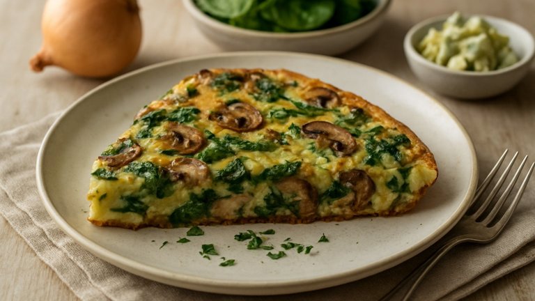 Spinach Mushroom Breakfast Frittata