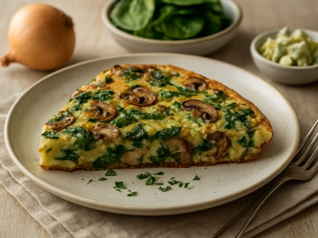Spinach Mushroom Breakfast Frittata