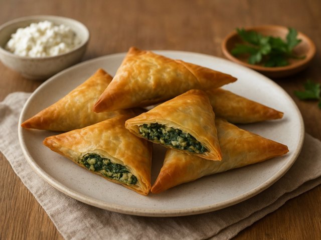 Spinach Or Mushroom Phyllo Triangles