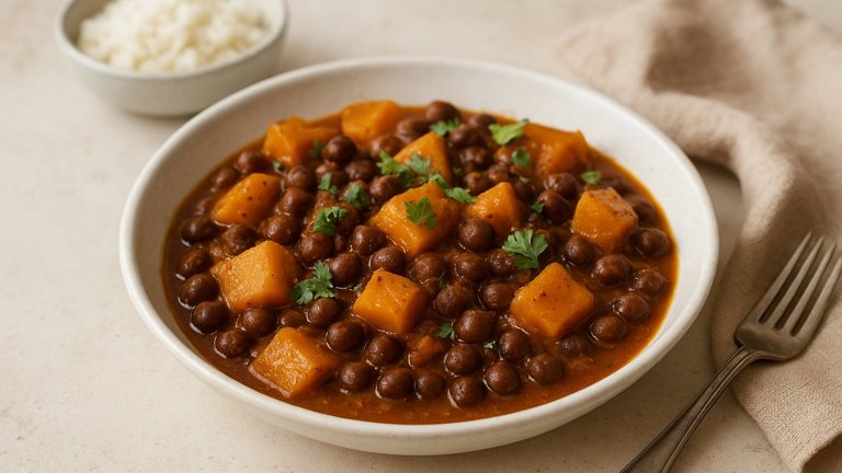 Squash & Black Chickpea Curry