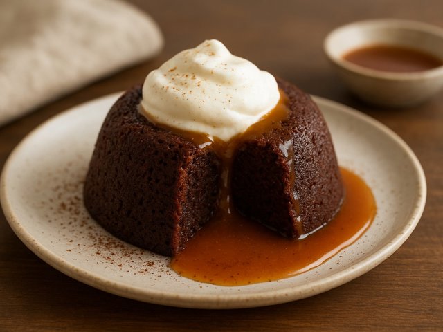 Steamed Chocolate Feather Pudding