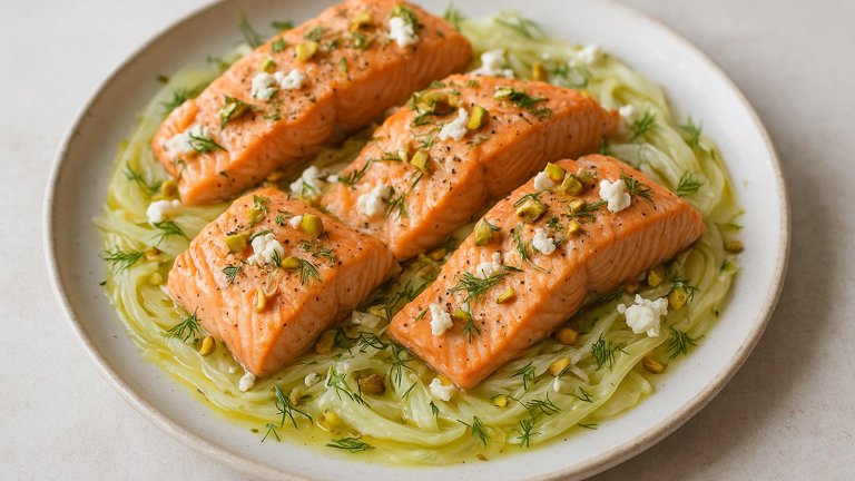 Steamed Salmon WITH Fennel AND DILL