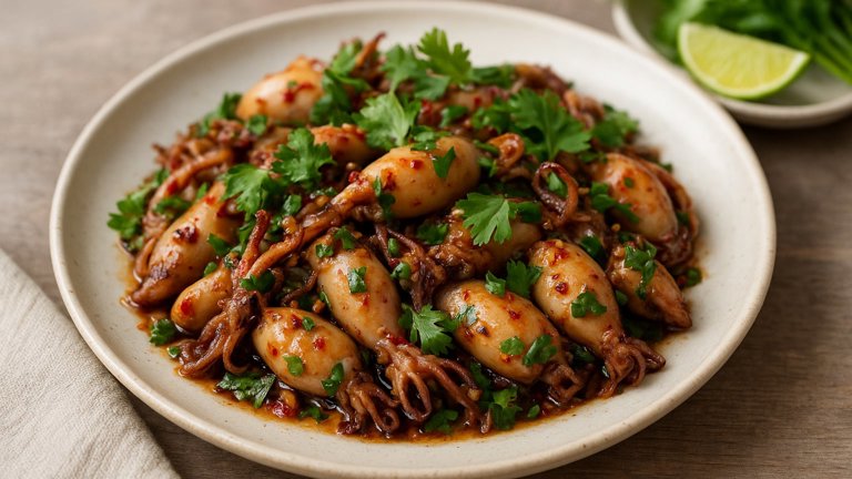 Stir-Fried Chilli & Coriander Squid