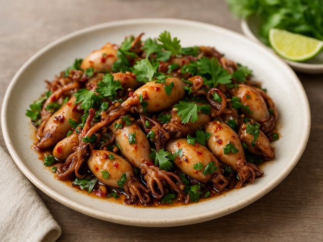 Stir-Fried Chilli & Coriander Squid