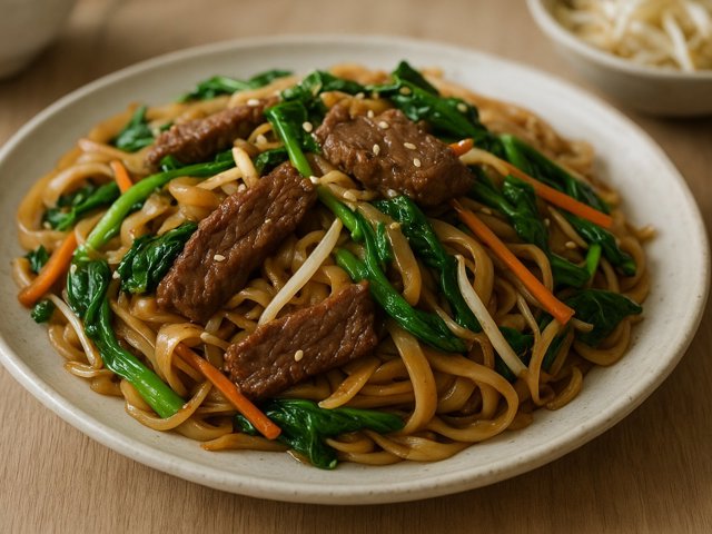 Stir-Fried Fresh Rice Noodles (Chow Fun) With Beef