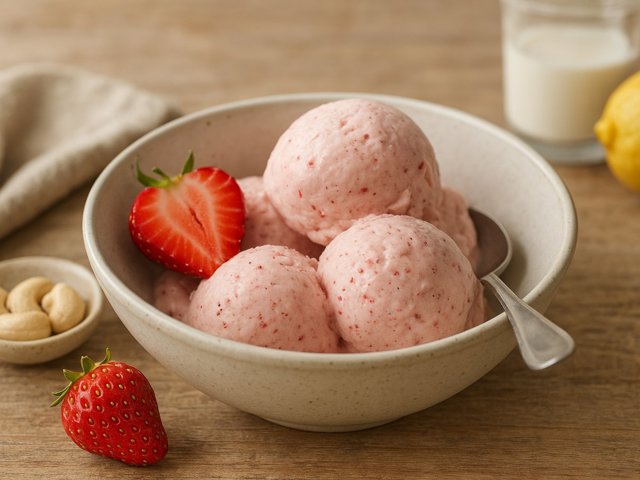 Strawberry-Ginger Ice Cream