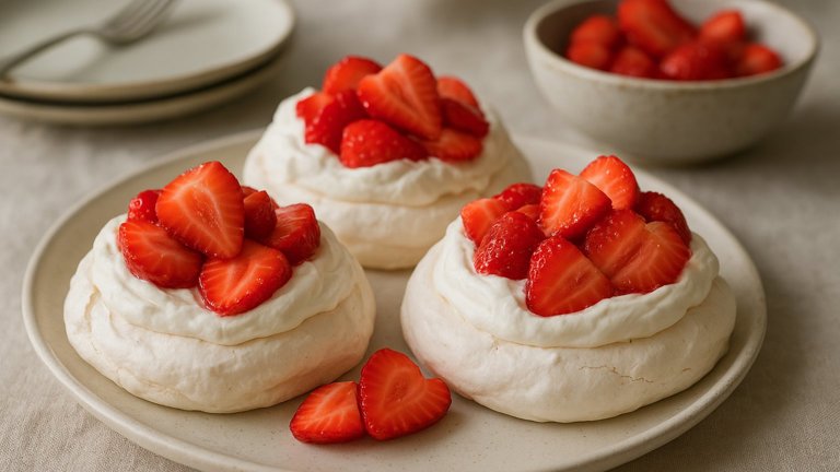Strawberry Pavlovas