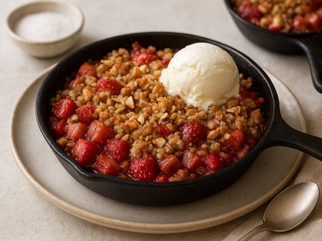 Strawberry-Rhubarb Crumbles