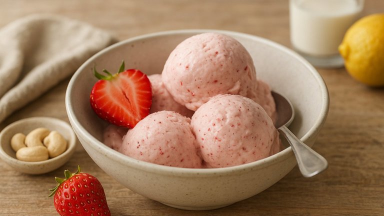 Strawberry-Ginger Ice Cream