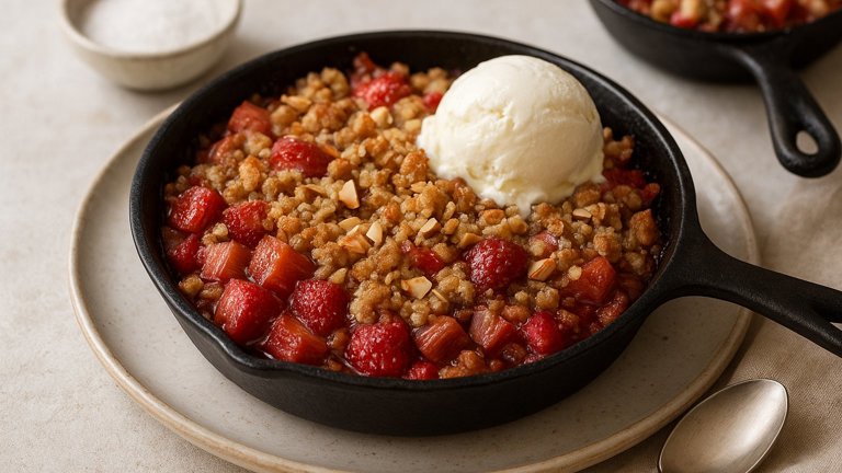 Strawberry-Rhubarb Crumbles