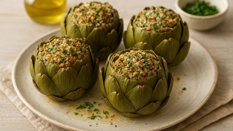 Stuffed Artichokes Alla Romana