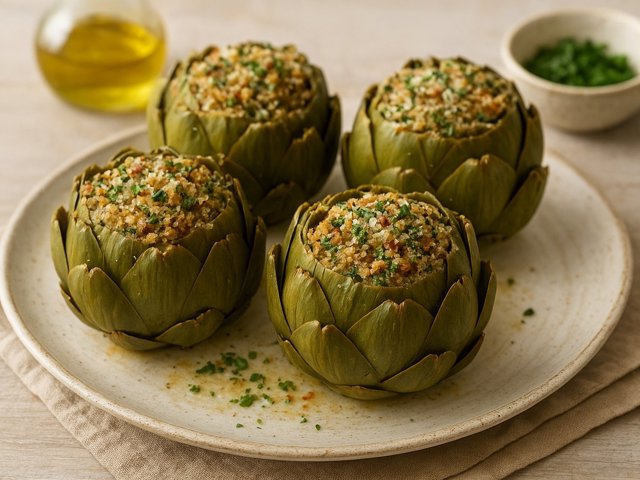 Stuffed Artichokes Alla Romana