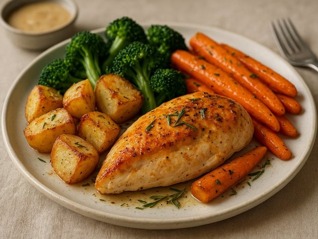 Sunday Roast Fitness Chicken Plate
