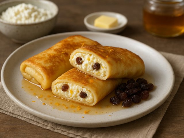 Sweet Cheese Blintzes