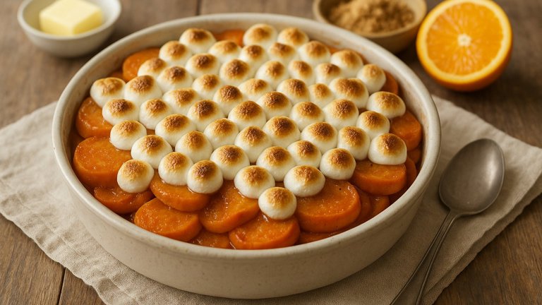 SWEET POTATOES with MARSHMALLOWS