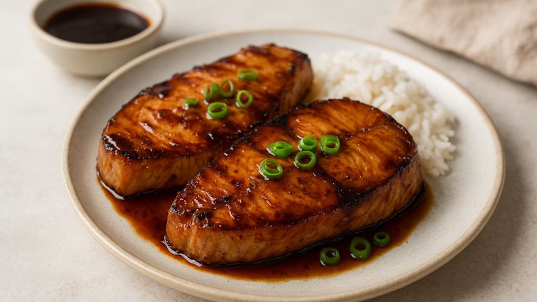 Teriyaki-Grilled Fish Steaks