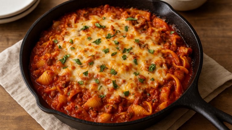 “THE KIDS’ FAVORITE” SKILLET LASAGNA
