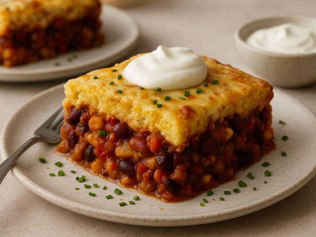 Three-Bean Tamale Pie