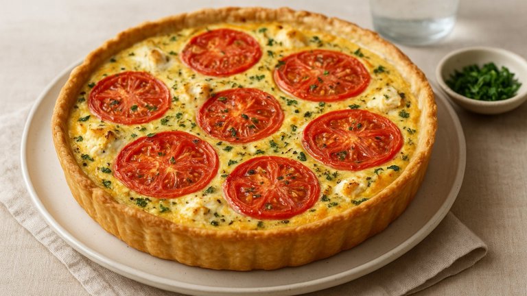 Tomato And Goat Cheese Quiche