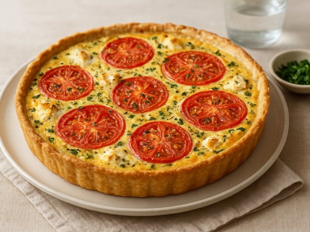 Tomato And Goat Cheese Quiche