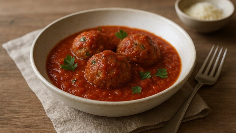 Tomato Sauce With Meatballs