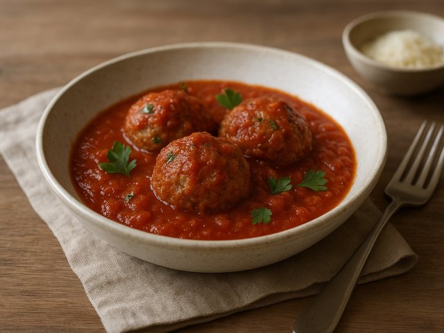 Tomato Sauce With Meatballs