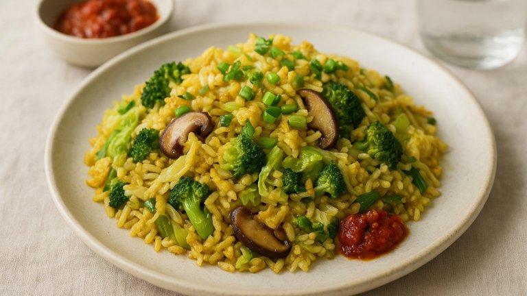Vegetable Fried Rice with Curry