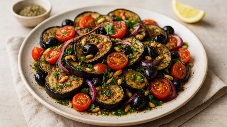 WARM Aubergine Salad
