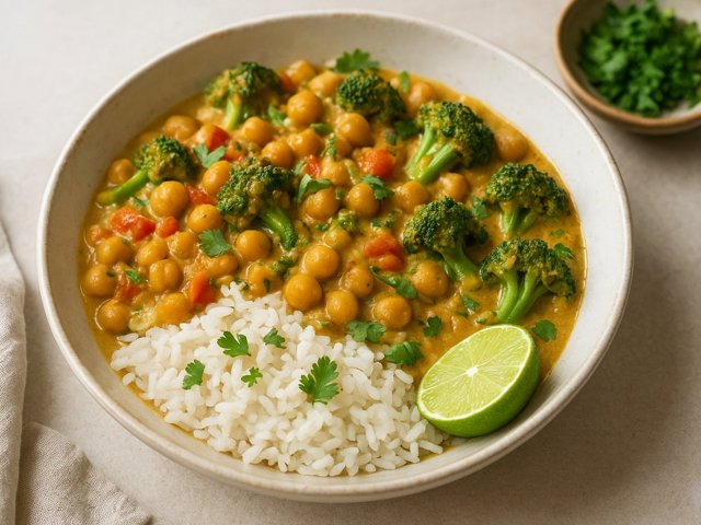 Warming Chickpea-Coconut Curry Bowl