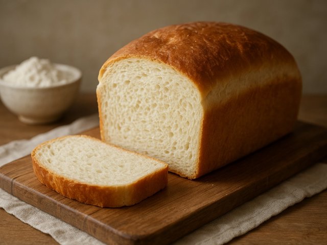 White Bread Made With A Sponge Starter