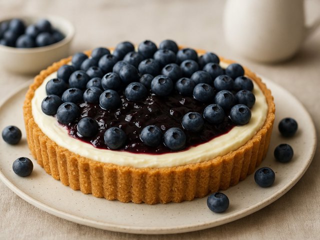White Chocolate & Blueberry Tart