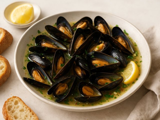 White Wine Mussels