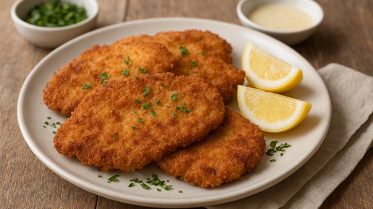 Wienerschnitzel (Breaded Veal Cutlets)