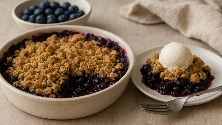 Wild Blueberry Crumble