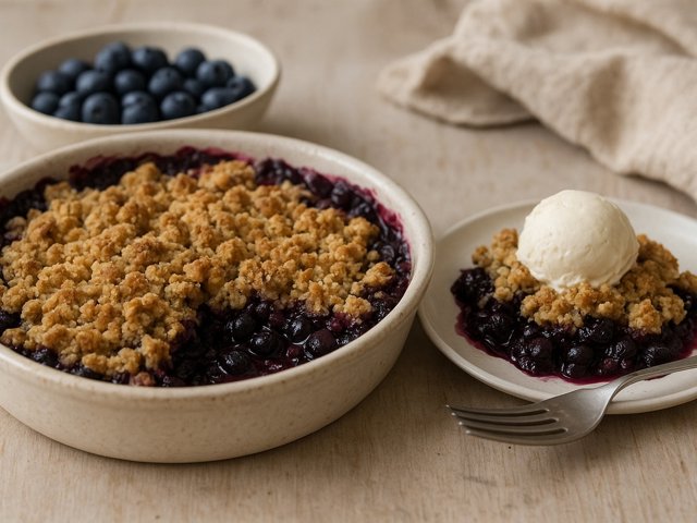 Wild Blueberry Crumble