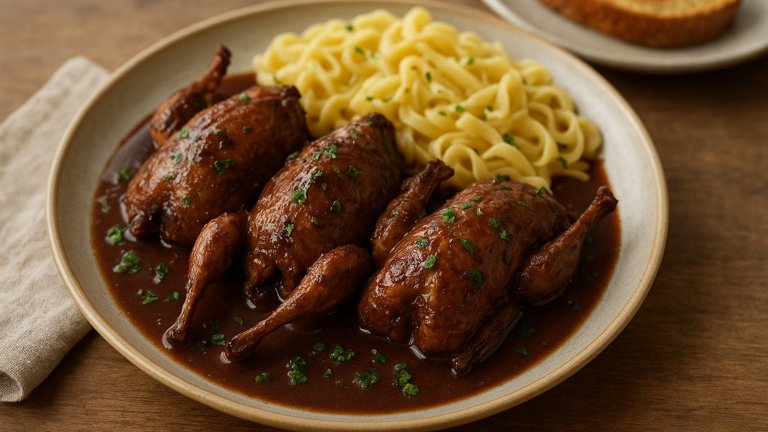 Wine-Braised Small Game Birds