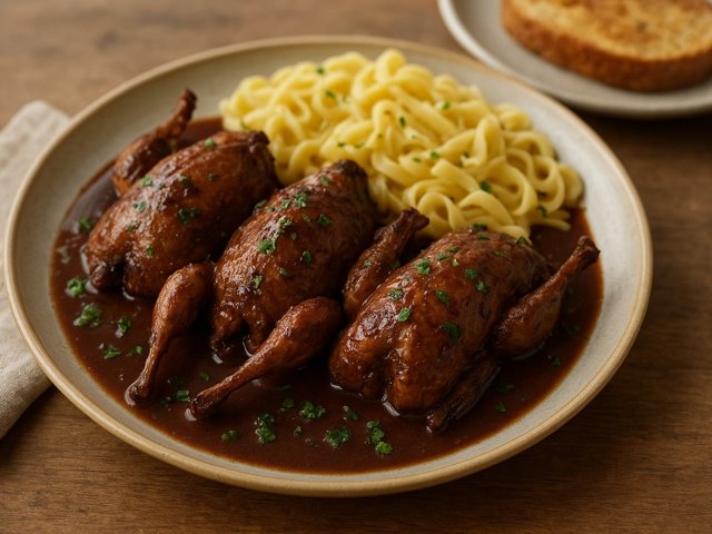 Wine-Braised Small Game Birds