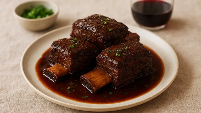 Wine-Braised Smoked BEEF Short RIBS