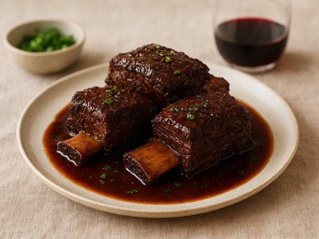 Wine-Braised Smoked Beef Short Ribs