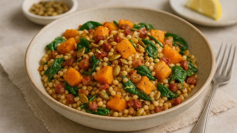 WINTER SQUASH COUSCOUS: with Pancetta