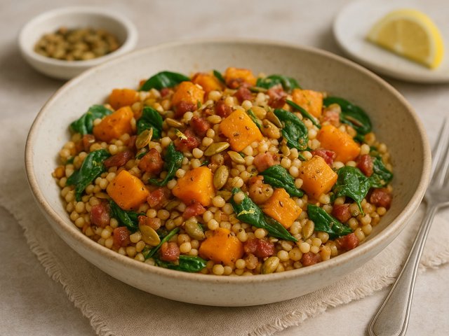 Winter Squash Couscous: With Pancetta