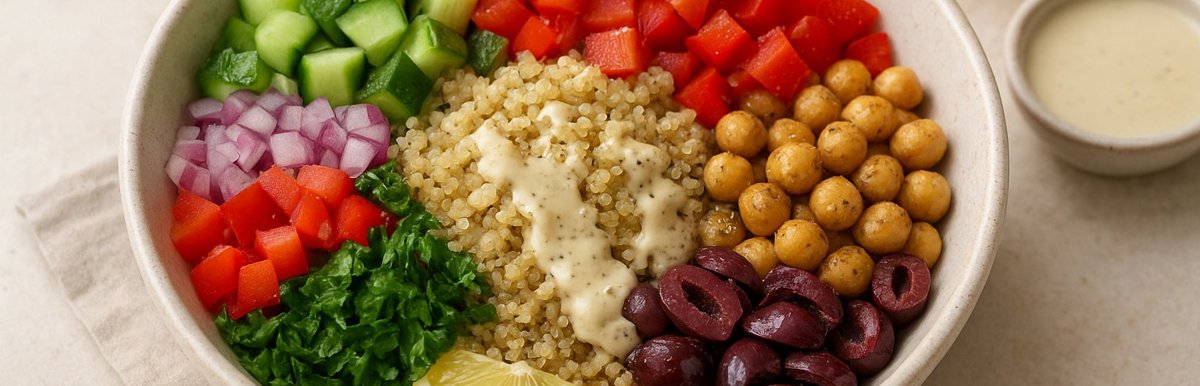 Za’atar Quinoa Bowl With Lemon-Tahini Dressing - Plan n Cook